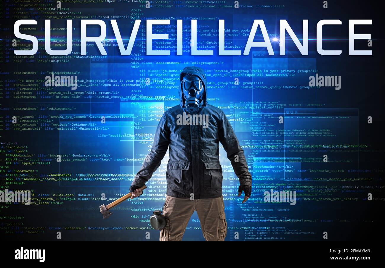 Pirate sans visage sur fond de code Banque D'Images