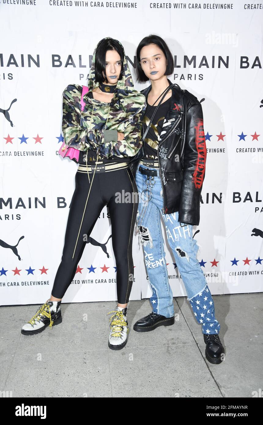 Lancement de la collaboration Puma X Balmain créée par Cara Delevingne et Olivier  Rousteing, qui s'est tenue aux studios Milk de Los Angeles, le jeudi 21  novembre 2019. Jennifer Graylock-Graylock.com Photo Stock -