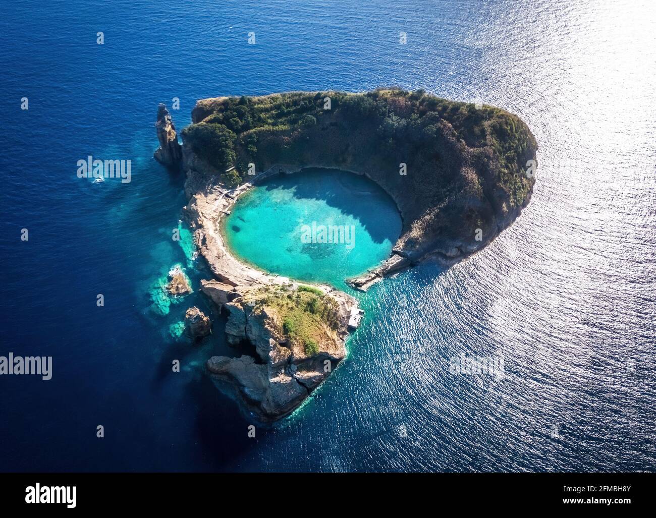 Vila Franca do Campo dans les Açores dans le Océan Atlantique Banque D'Images