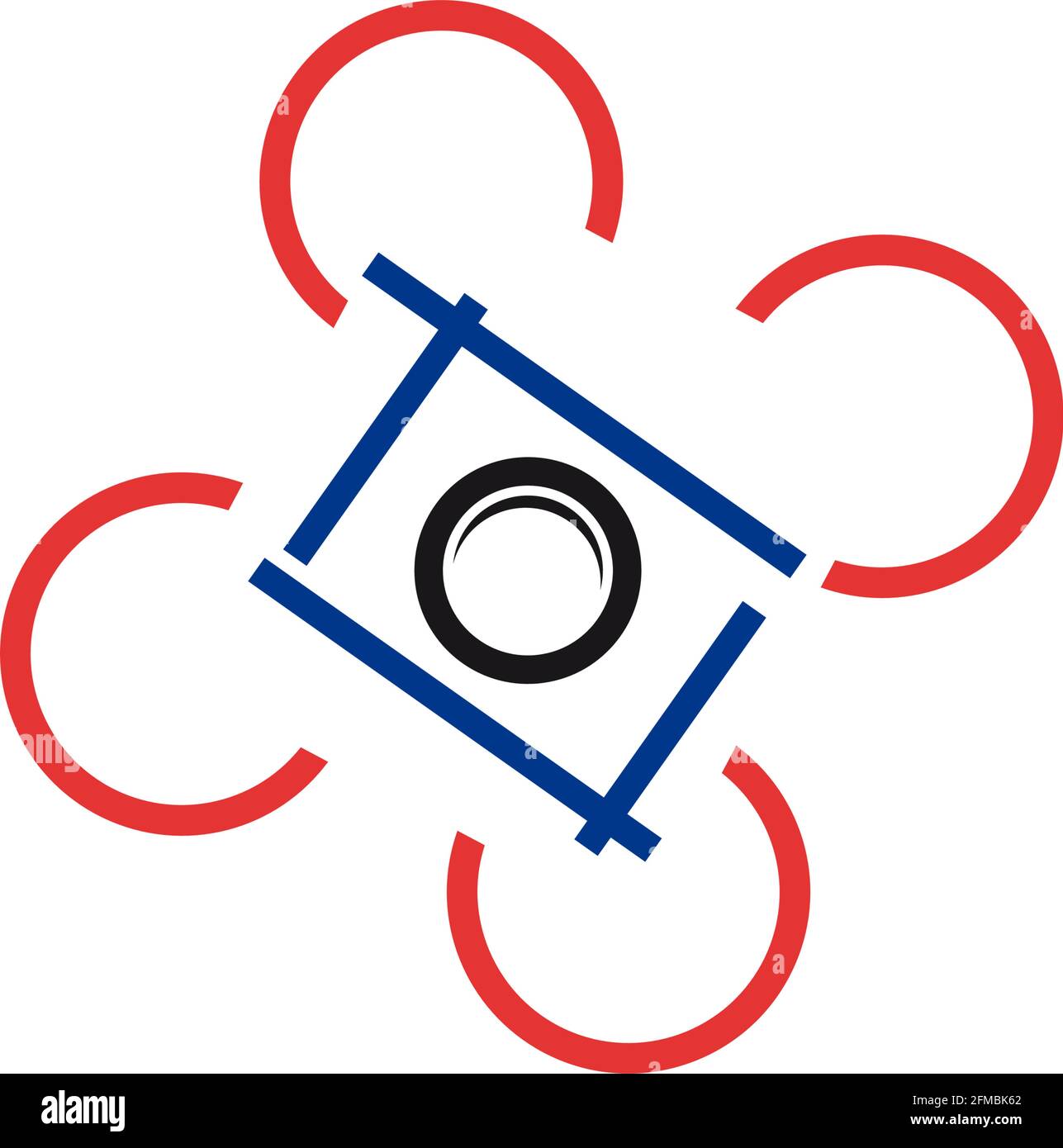 Drone abstrait, logo vectoriel Illustration de Vecteur