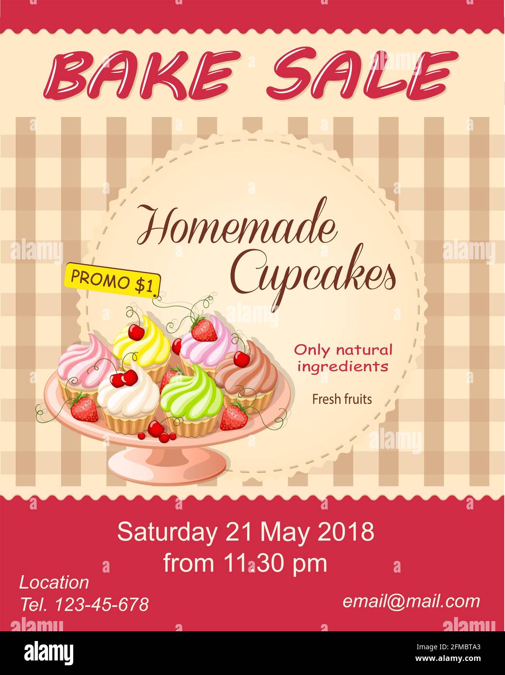 Vintage Homemade Cupcakes Poster Banque D Image Et Photos Alamy