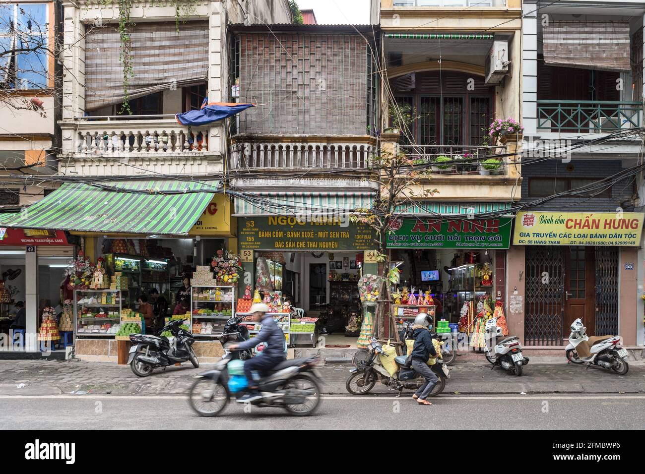 Vue sur la rue, Hanoï, Vietnam Banque D'Images