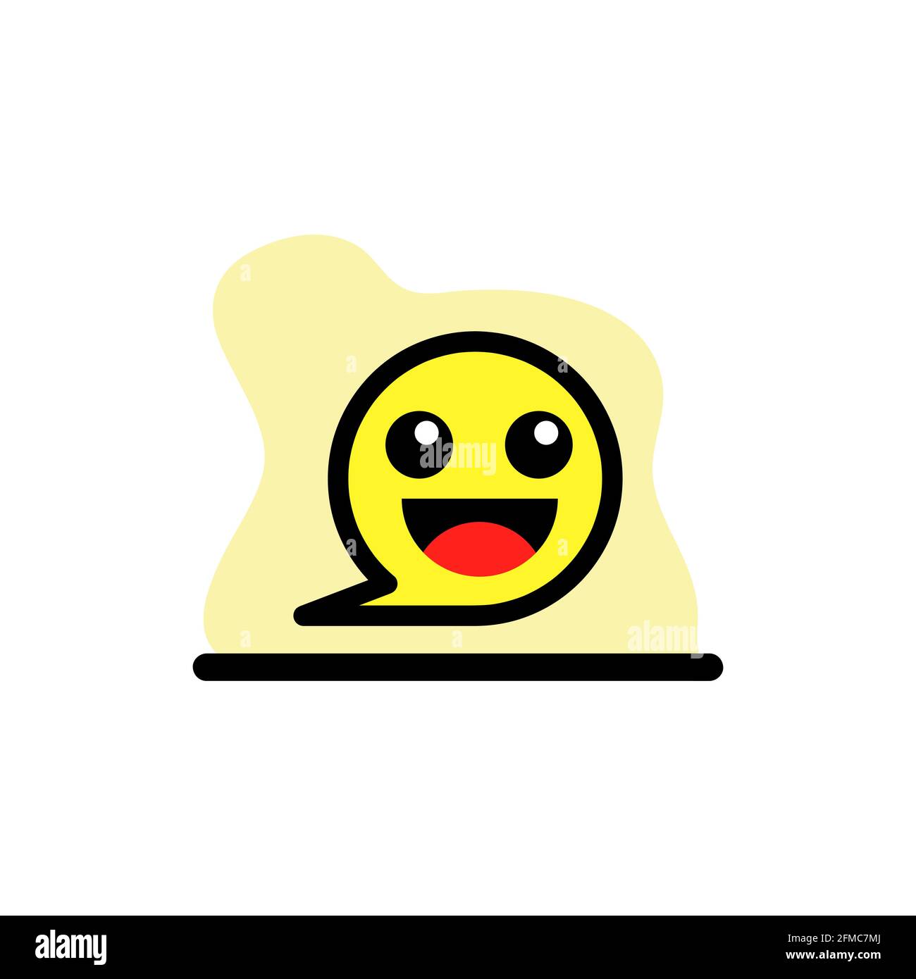 Smile Emoji Texte Bulle Vecteur Icone Conceptual Design Illustration Eps10 Image Vectorielle Stock Alamy