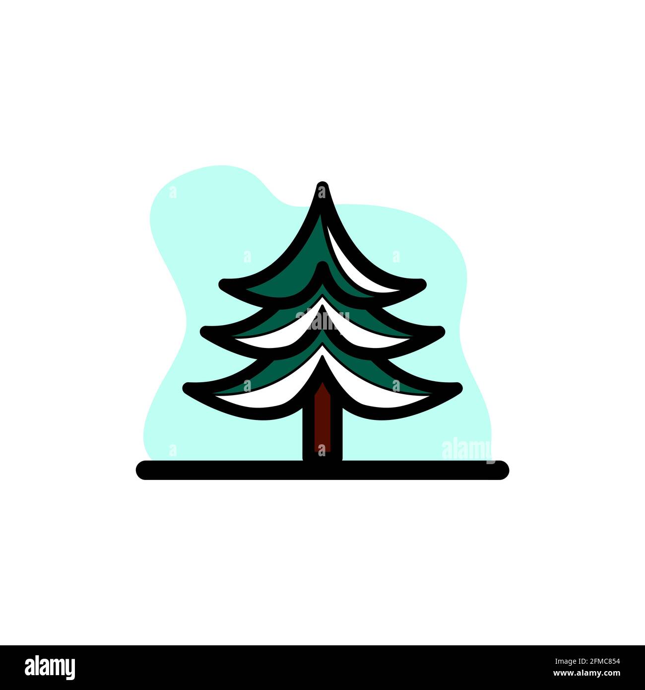 Pine Tree concept Icon Vector Illustration Design eps 10 Great à toutes fins Illustration de Vecteur