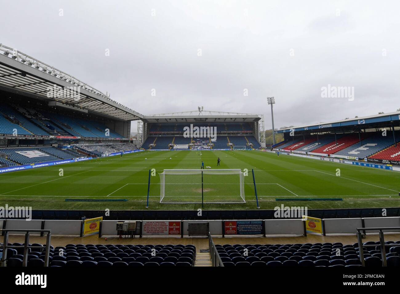 Vue générale sur Ewood Park, la maison des Blackburn Rovers Banque D'Images