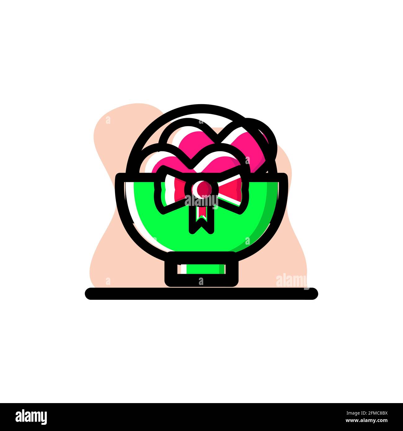 Bol of Loves Conceptual Vector Illustration Design eps10 idéal pour n'importe quel but Illustration de Vecteur