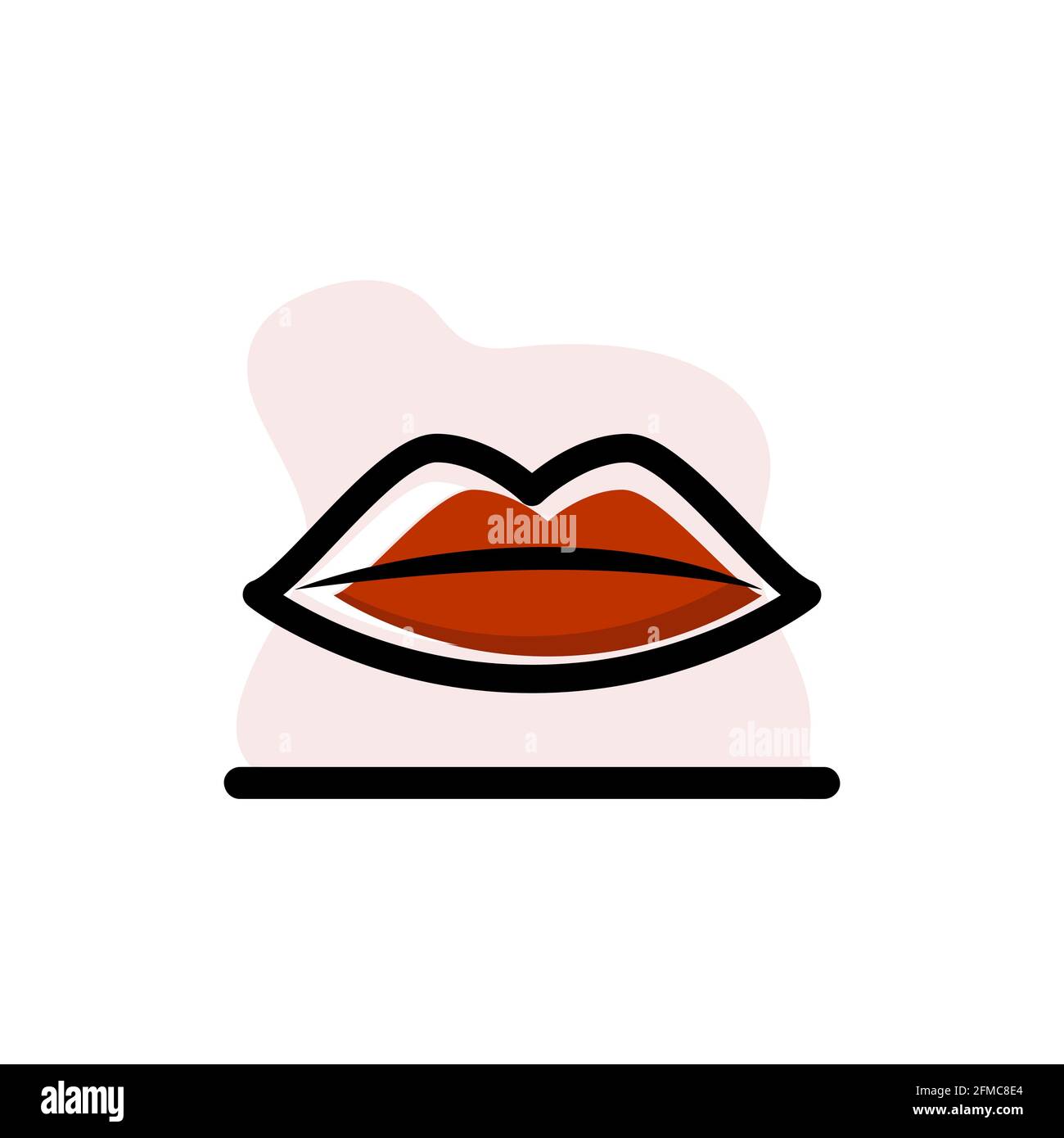 Red Lips Vector Illustration Vector Icon Conceptual Design eps10 super à toutes fins Illustration de Vecteur