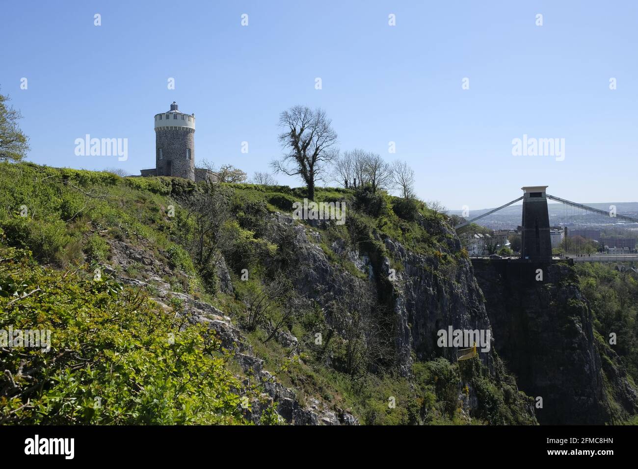 Le Clifton Observatory est situé sur Clifton Down, à proximité du pont suspendu de Clifton, à Bristol, en Angleterre. Banque D'Images