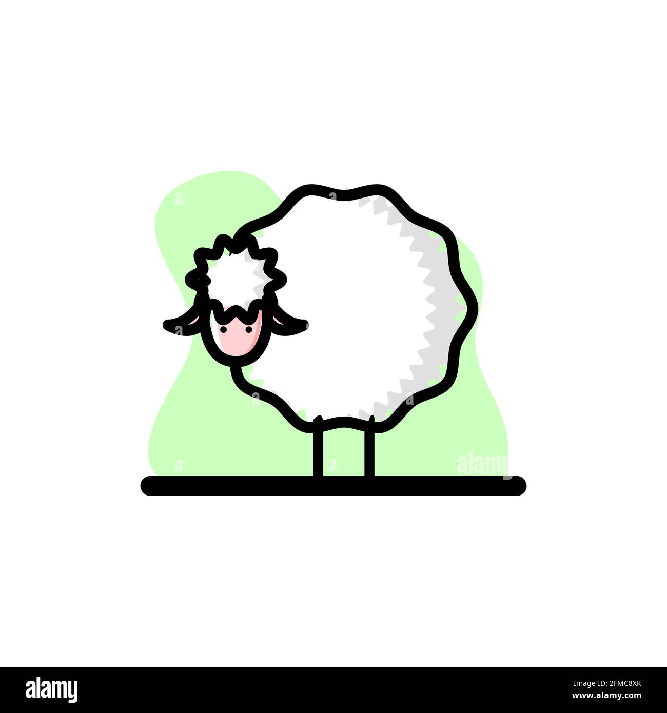 Mouton Conceptual Vector personnage Illustration Design eps10 idéal pour tous objectifs Illustration de Vecteur