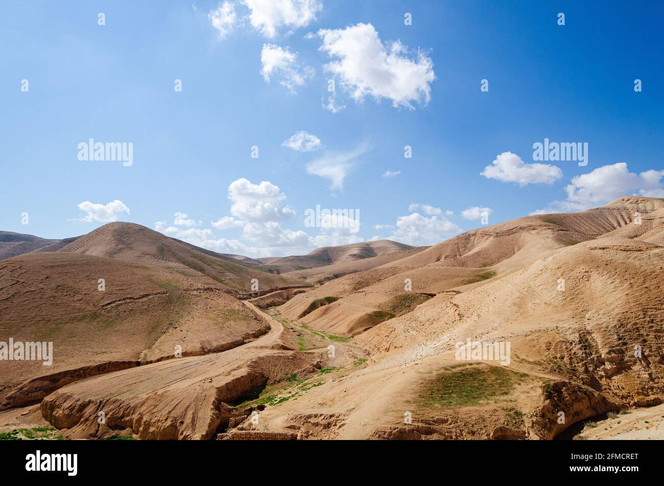 Paysage judéo-désertique près de Jérusalem, Israël. Banque D'Images