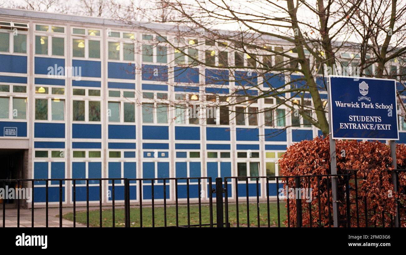 Meurtre de Damilola Taylor, 10 ans, à Peckham déc 2000 . L'école de Warwick Park, à proximité du domaine où se trouve Damilola Banque D'Images