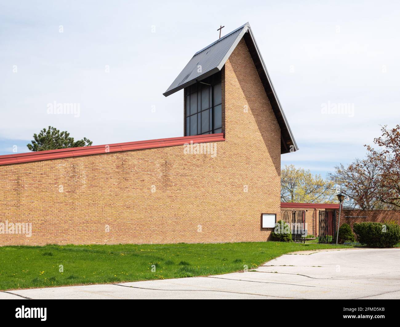 Église presbytérienne de Lansing conçue par Edward Dart Banque D'Images