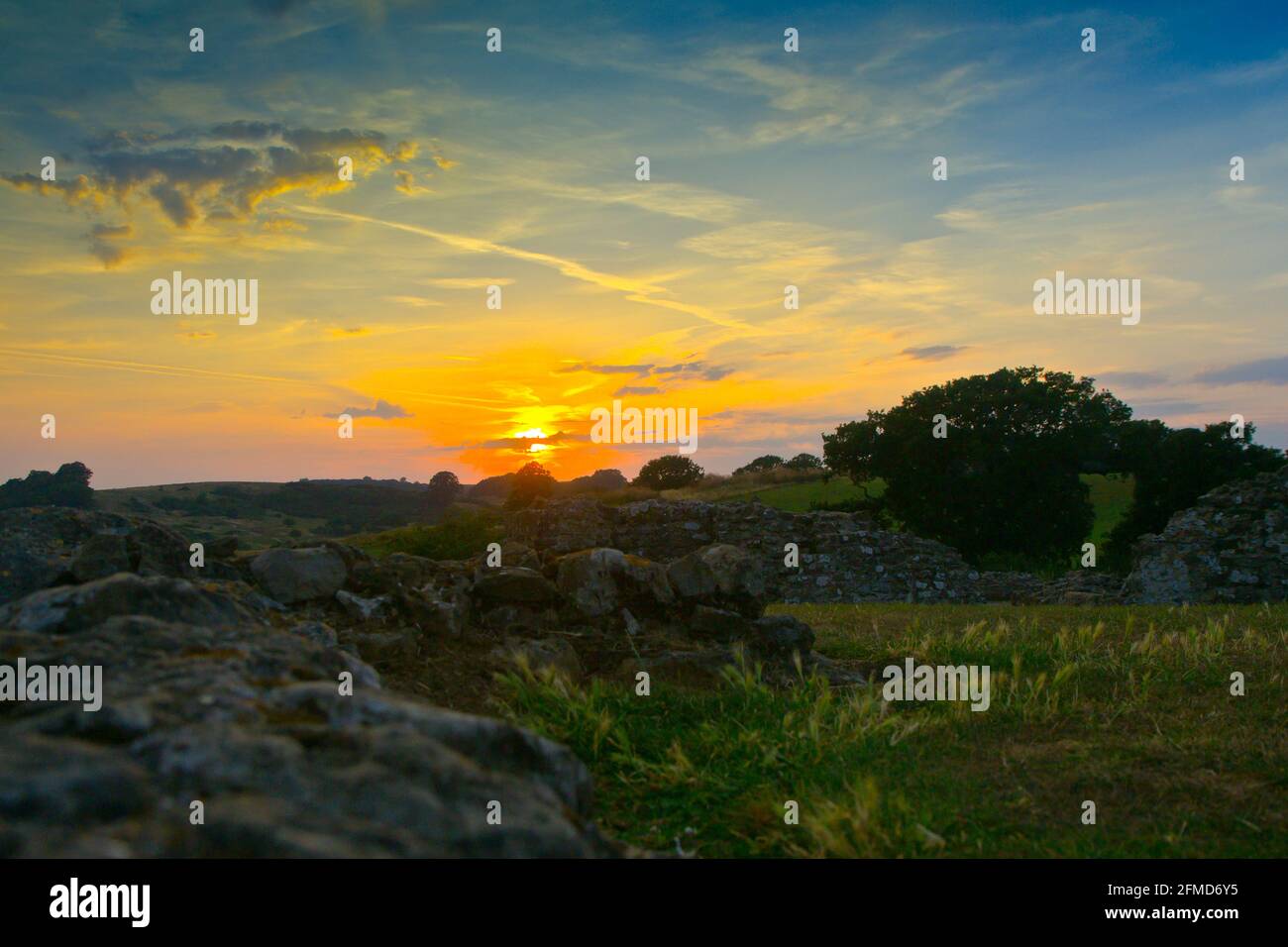 Le château d'Hadleigh est une fortification en ruines dans le comté anglais d'Essex, surplombant l'estuaire de la Tamise depuis le sud de la ville d'Hadleigh, en Angleterre Banque D'Images