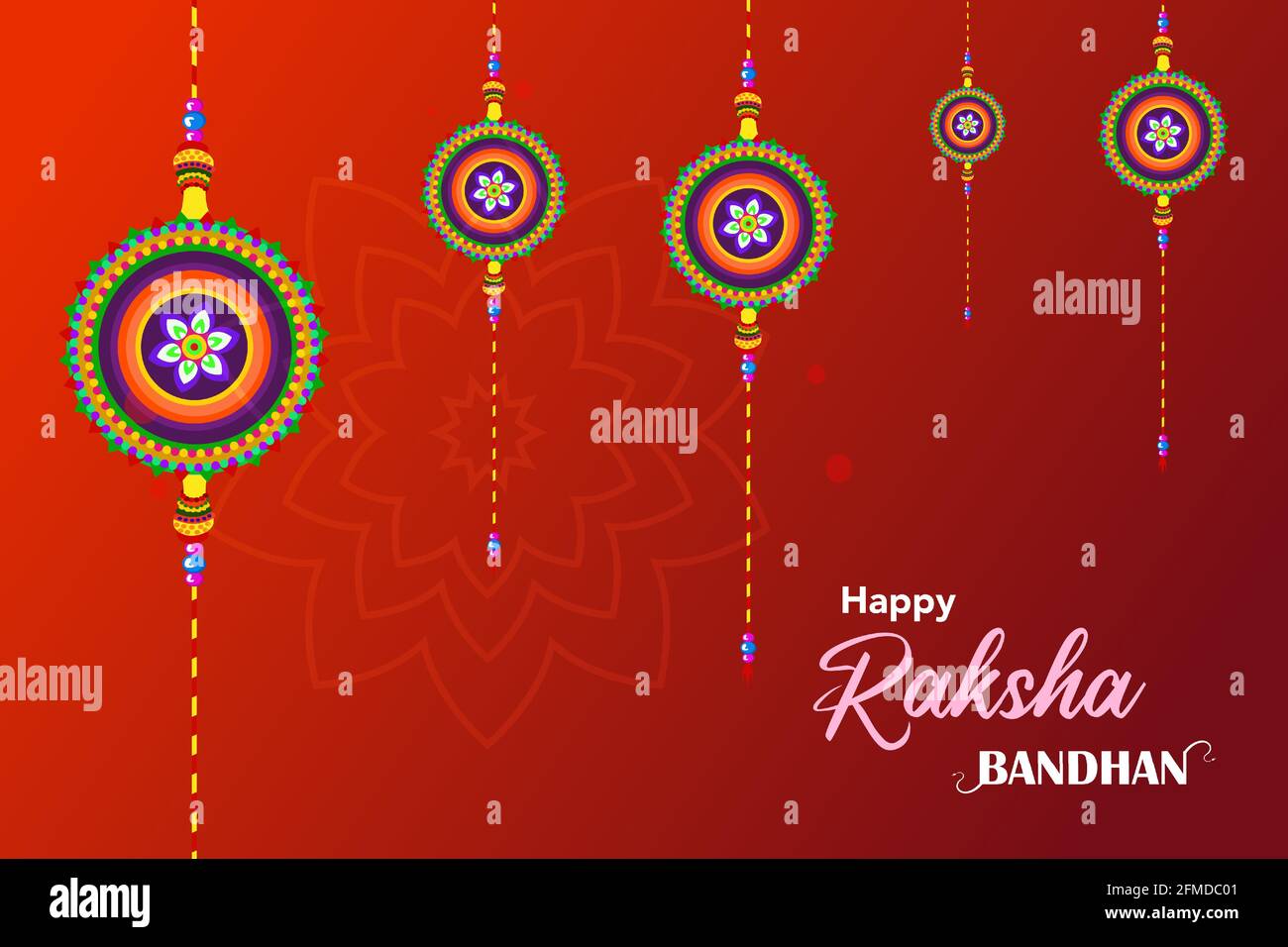 Modèle Happy Raksha Bandhan avec Illustration Creative Rakhi. Raksha Bandhan Festival Accueil contexte. Illustration de Vecteur