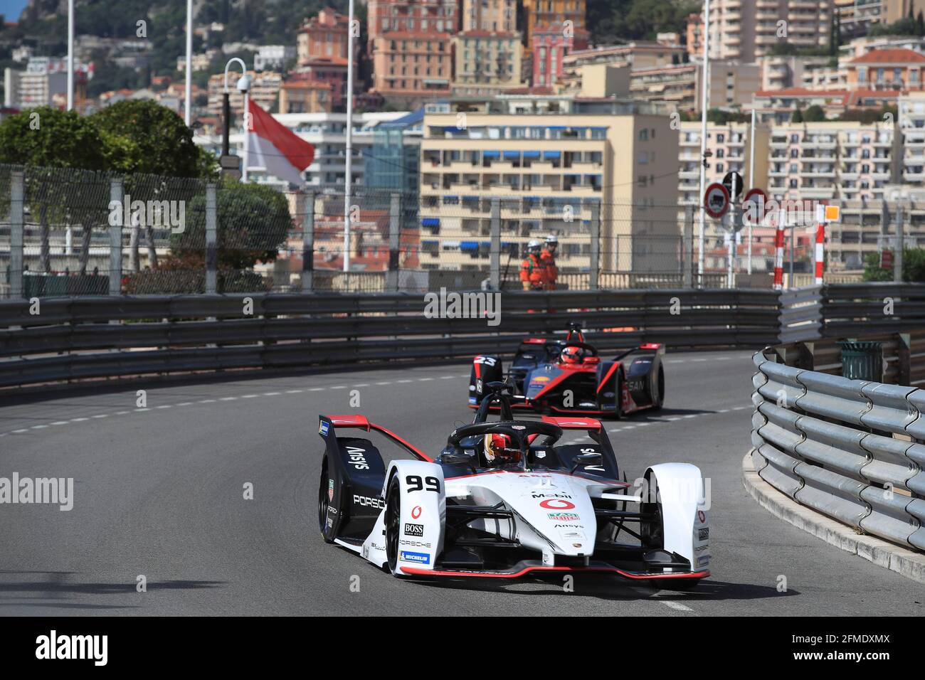 99 Wehrlein Pascal (ger), TAG Heuer Porsche Formula E Team, Porsche 99X Electric, action pendant l'ePrix de Monaco 2021, 4ème réunion du Championnat du monde de Formule E 2020-21, sur le circuit de Monaco le 8 mai, à Monaco - photo Grégory Lenmand / DPPI Banque D'Images