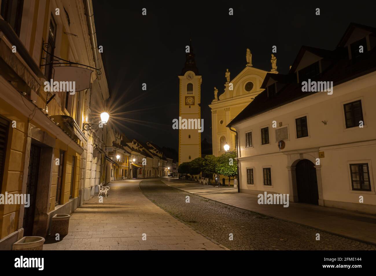 Kamnik, Slovénie - 2 août 2020 : la vieille ville de Kamnik, une commune située au sud des Alpes Steiner en République de Slovénie. Le centre-ville est ab Banque D'Images