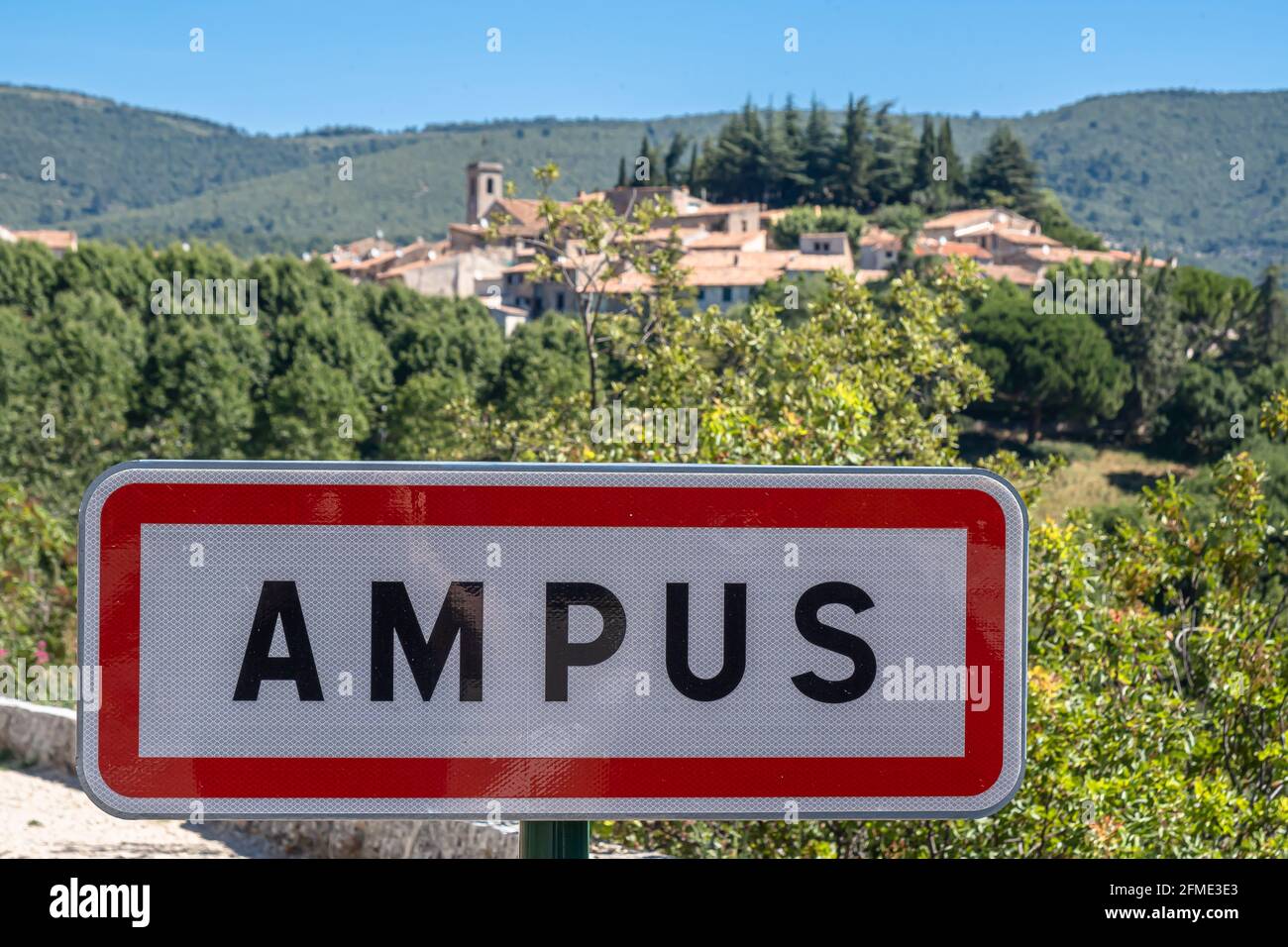 Ampus, France - 5 juillet 2020 : Ampus est une commune française, située dans le département du Var et la région Provence-Alpes-Côte d'Azur. Banque D'Images