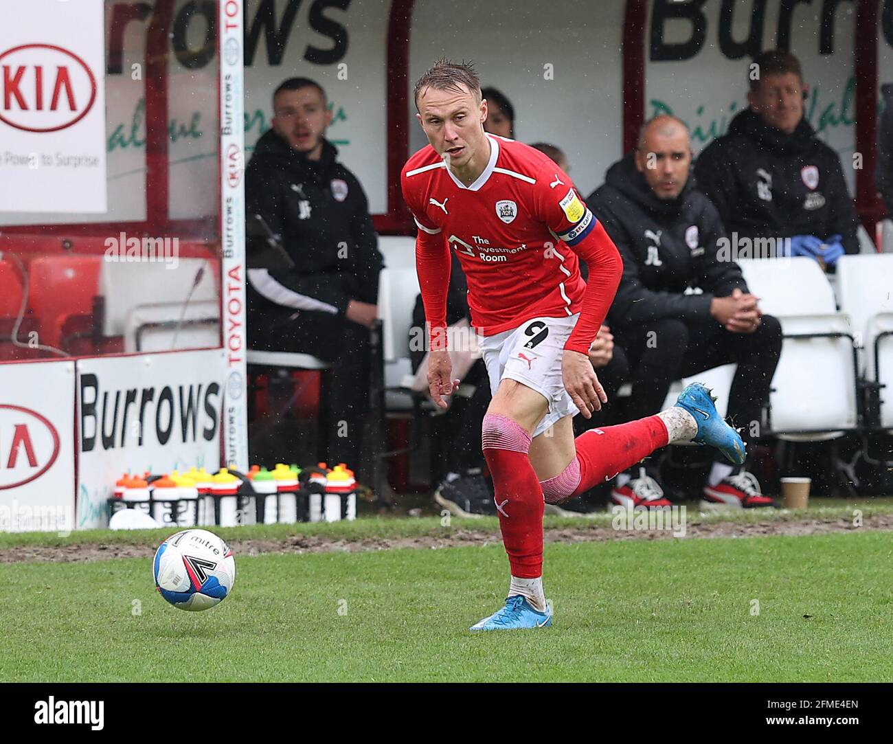 Barnsley, Angleterre, le 8 mai 2021. Cauley Woodrow de Barnsley pendant le match de championnat Sky Bet à Oakwell, Barnsley. Le crédit photo doit être lu : John Clifton / Sportimage Banque D'Images
