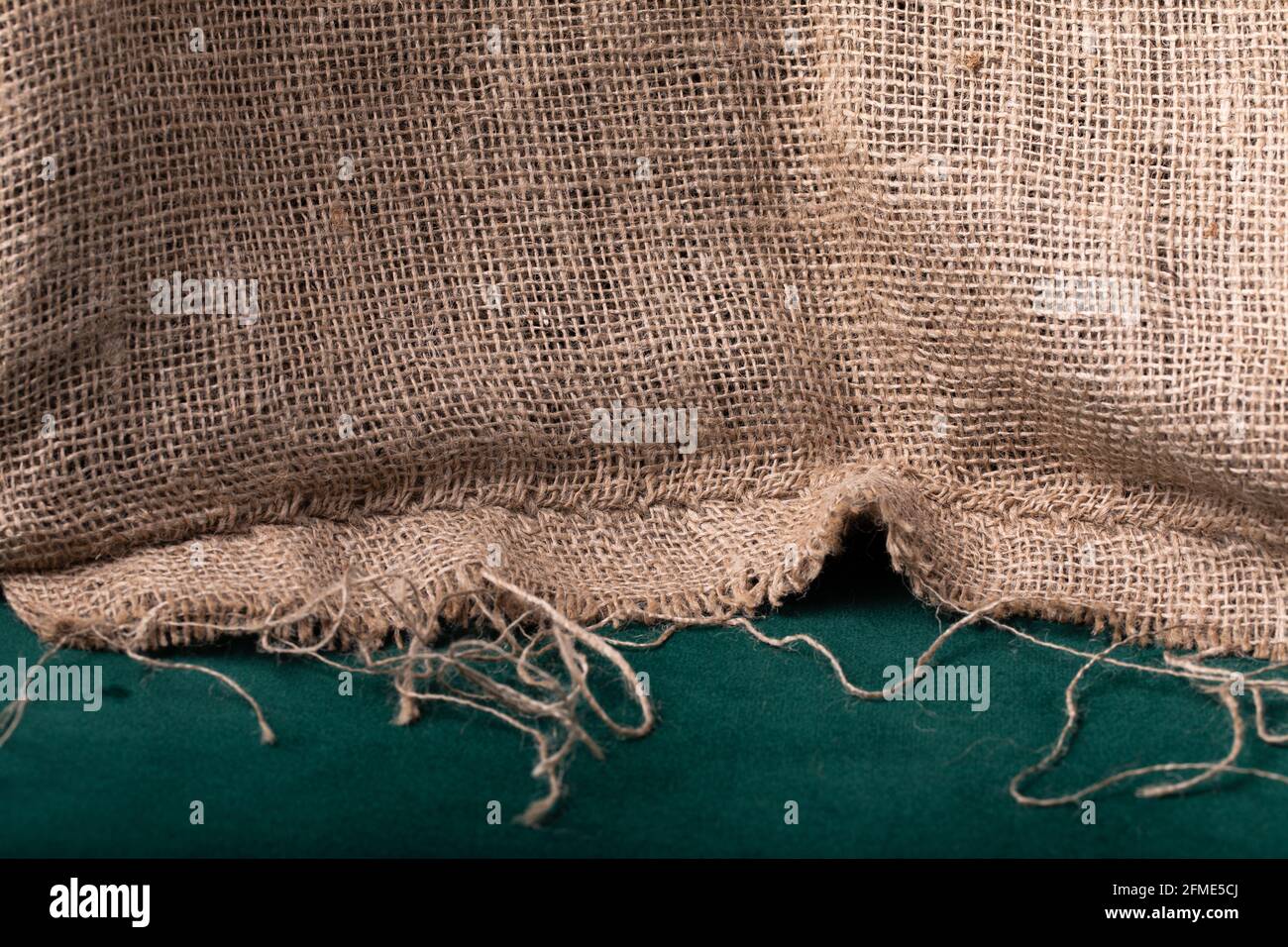 Fond en tissu jute de haute qualité Banque D'Images