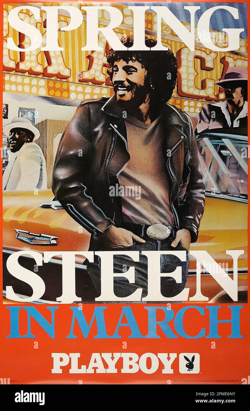 Bruce Springsteen dans Playboy Promo Poster (Playboy, 1976) Banque D'Images