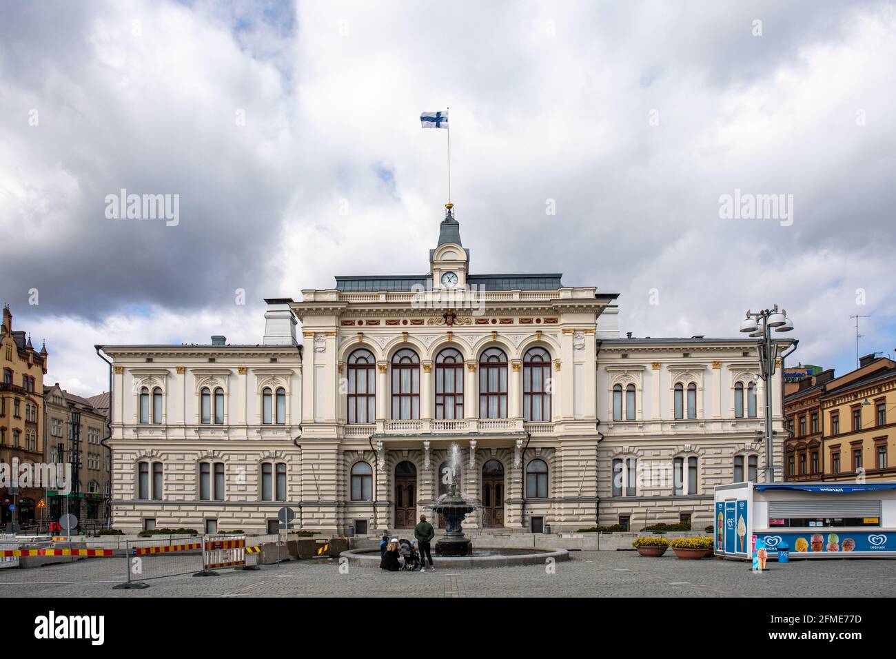 Raatihuone ou hôtel de ville de style néo-renaissance, conçu par l'architecte Georg Schreck en 1890, à Tampere, en Finlande Banque D'Images