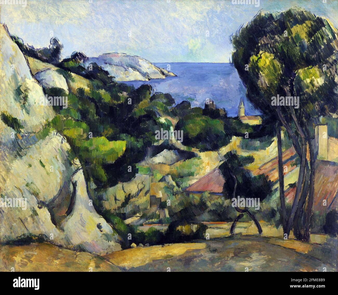 Paul Cézanne. (Français, 1839-1906). L'Estaque. 1879-83. Huile sur toile. Banque D'Images