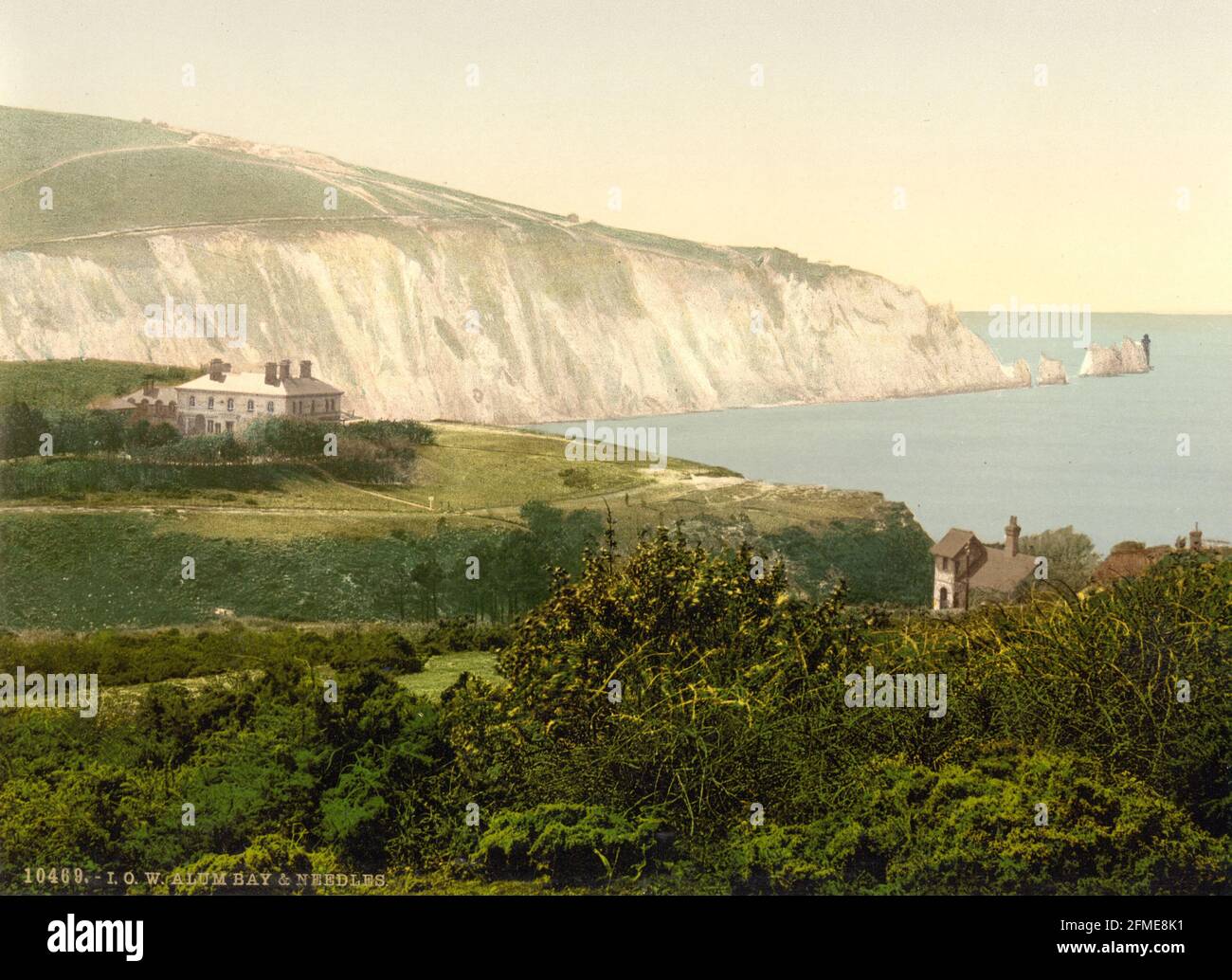 Alum Bay et The Needles, île de Wight vers 1890-1900 Banque D'Images