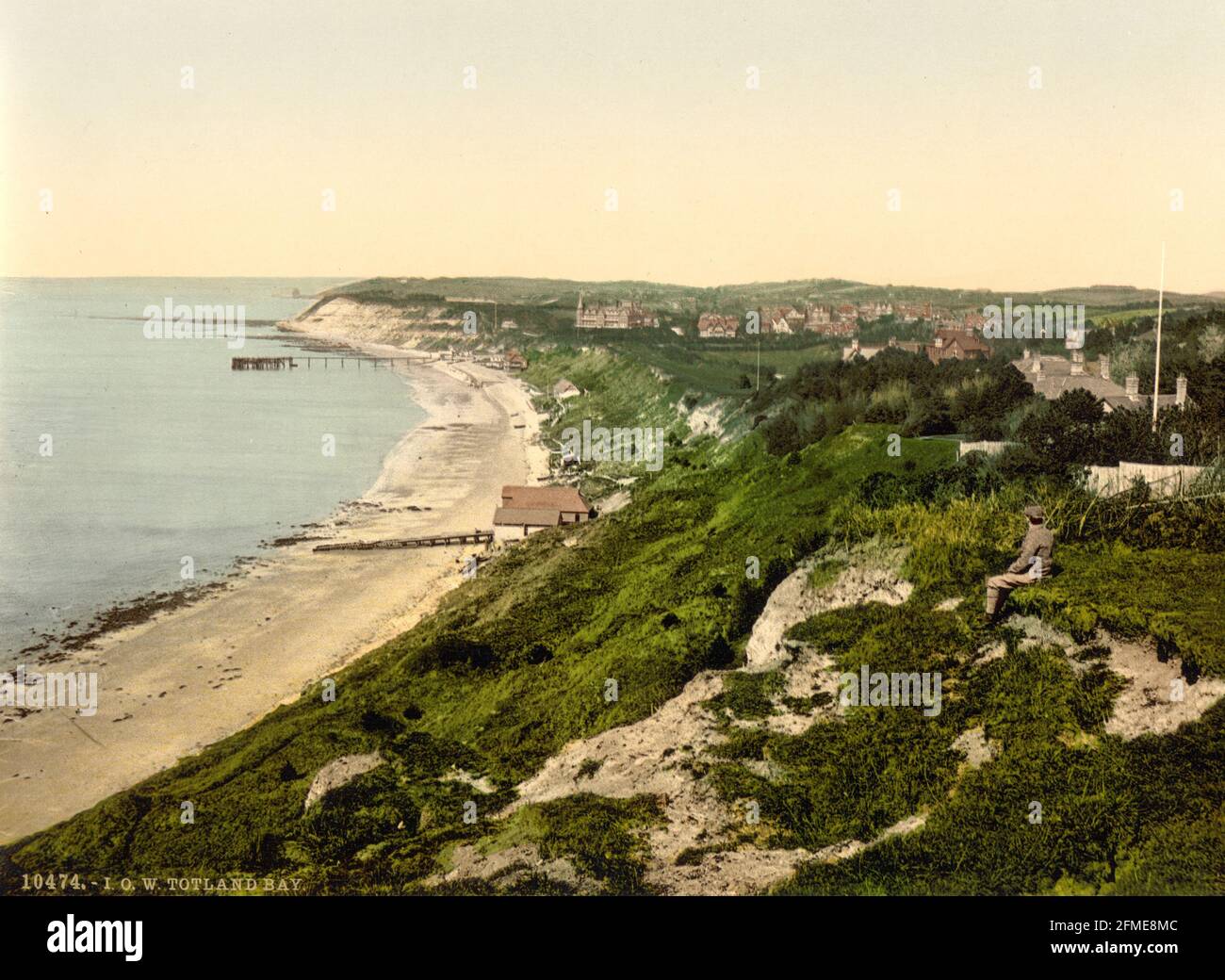 Totland Bay, île de Wight vers 1890-1900 Banque D'Images