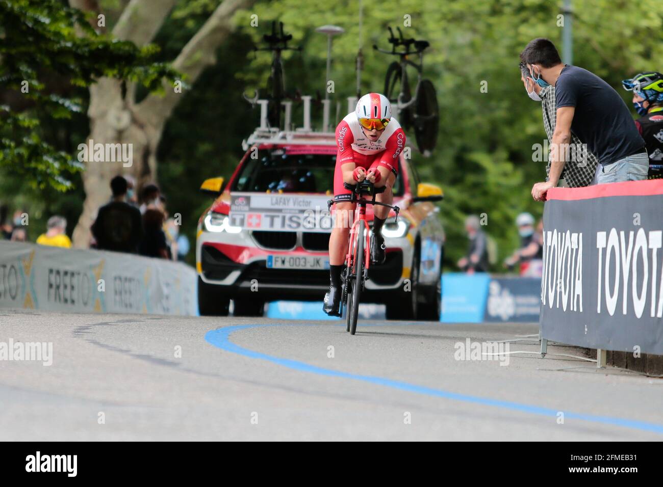 LAFAY Victor FRA (COFIDIS) pendant le Tour d'Italie, Giro d'Italia 2021, étape 1, essai individuel (ITT) Turin - Turin (8,6 km) le 8 mai 2021 en Italie - photo Nderim Kacili / DPPI / LiveMedia Banque D'Images