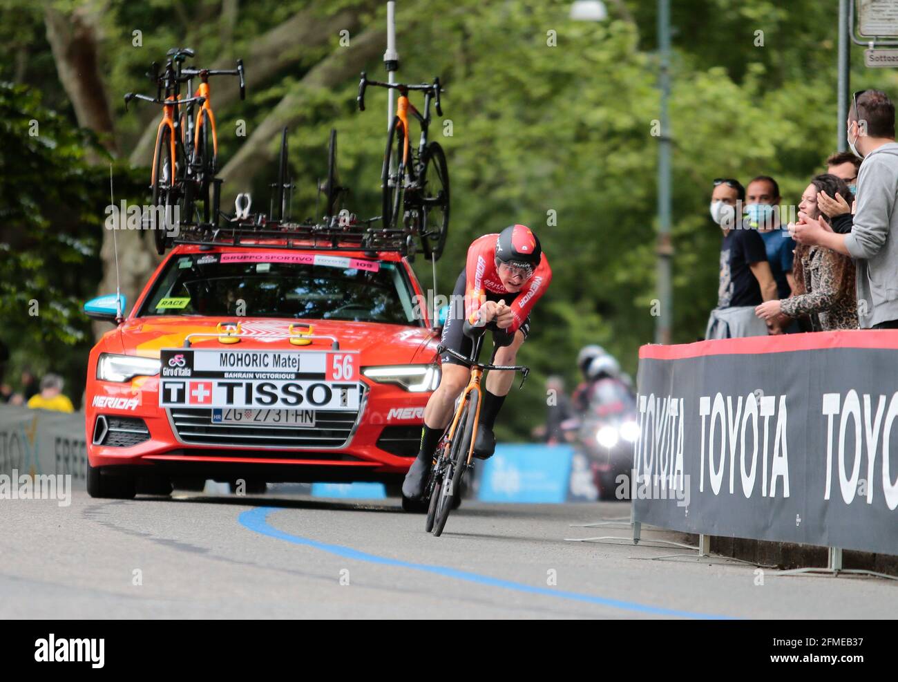 LAFAY Victor FRA (COFIDIS) pendant le Tour d'Italie, Giro d'Italia 2021, étape 1, essai individuel (ITT) Turin - Turin (8,6 km) le 8 mai 2021 en Italie - photo Nderim Kacili / DPPI / LiveMedia Banque D'Images