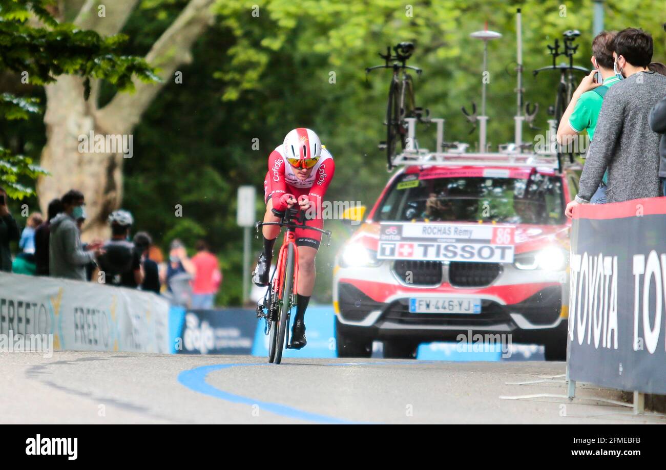 ROCHAS Remy FRA (COFIDIS) pendant le Tour d'Italie, Giro d'Italia 2021, étape 1, essai individuel (ITT) Torino - Torino (8,6 km) le 8 mai 2021 en Italie - photo Nderim Kacili / DPPI / LiveMedia Banque D'Images