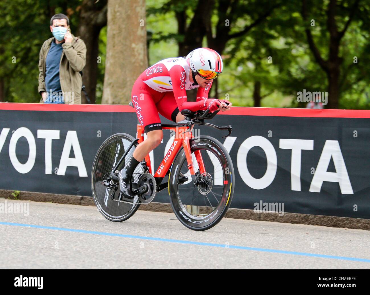 ROCHAS Remy FRA (COFIDIS) pendant le Tour d'Italie, Giro d'Italia 2021, étape 1, essai individuel (ITT) Torino - Torino (8,6 km) le 8 mai 2021 en Italie - photo Nderim Kacili / DPPI / LiveMedia Banque D'Images