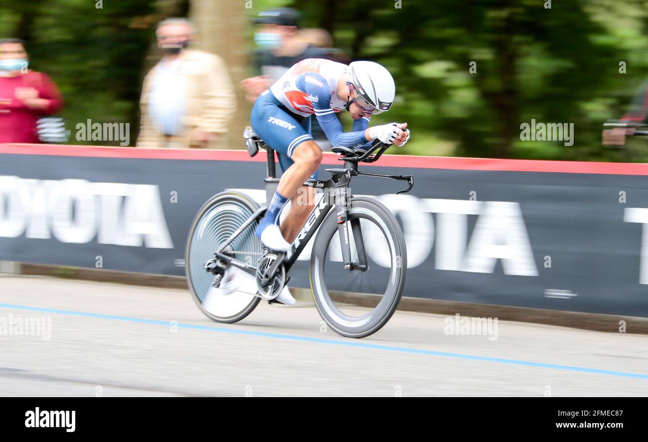 CICCONE Giulio ITA (TREK - SEGAFREDO) pendant le Tour d'Italie, Giro d'Italia 2021, étape 1, essai individuel (ITT) Torino - Torino (8,6 km) le 8 mai 2021 en Italie - photo Nderim Kacili / DPPI / LiveMedia Banque D'Images