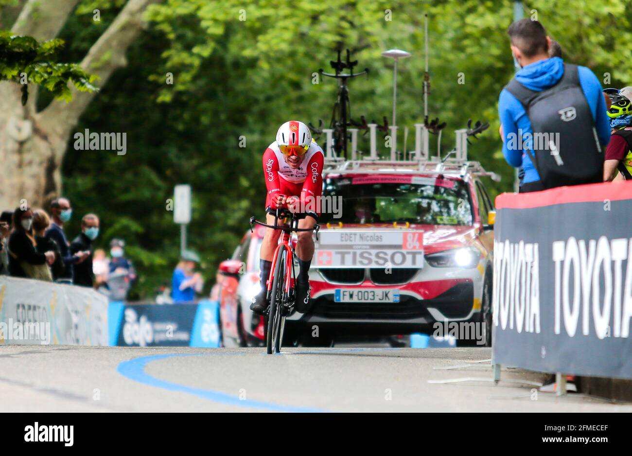 EDET Nicolas FRA (COFIDIS) pendant le Tour d'Italie, Giro d'Italia 2021, étape 1, essai individuel (ITT) Turin - Turin (8,6 km) le 8 mai 2021 en Italie - photo Nderim Kacili / DPPI / LiveMedia Banque D'Images