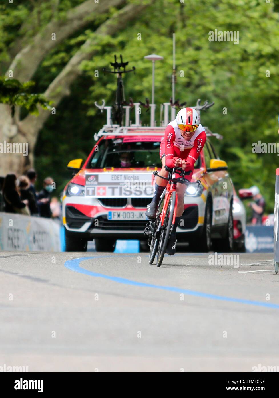 EDET Nicolas FRA (COFIDIS) pendant le Tour d'Italie, Giro d'Italia 2021, étape 1, essai individuel (ITT) Turin - Turin (8,6 km) le 8 mai 2021 en Italie - photo Nderim Kacili / DPPI / LiveMedia Banque D'Images