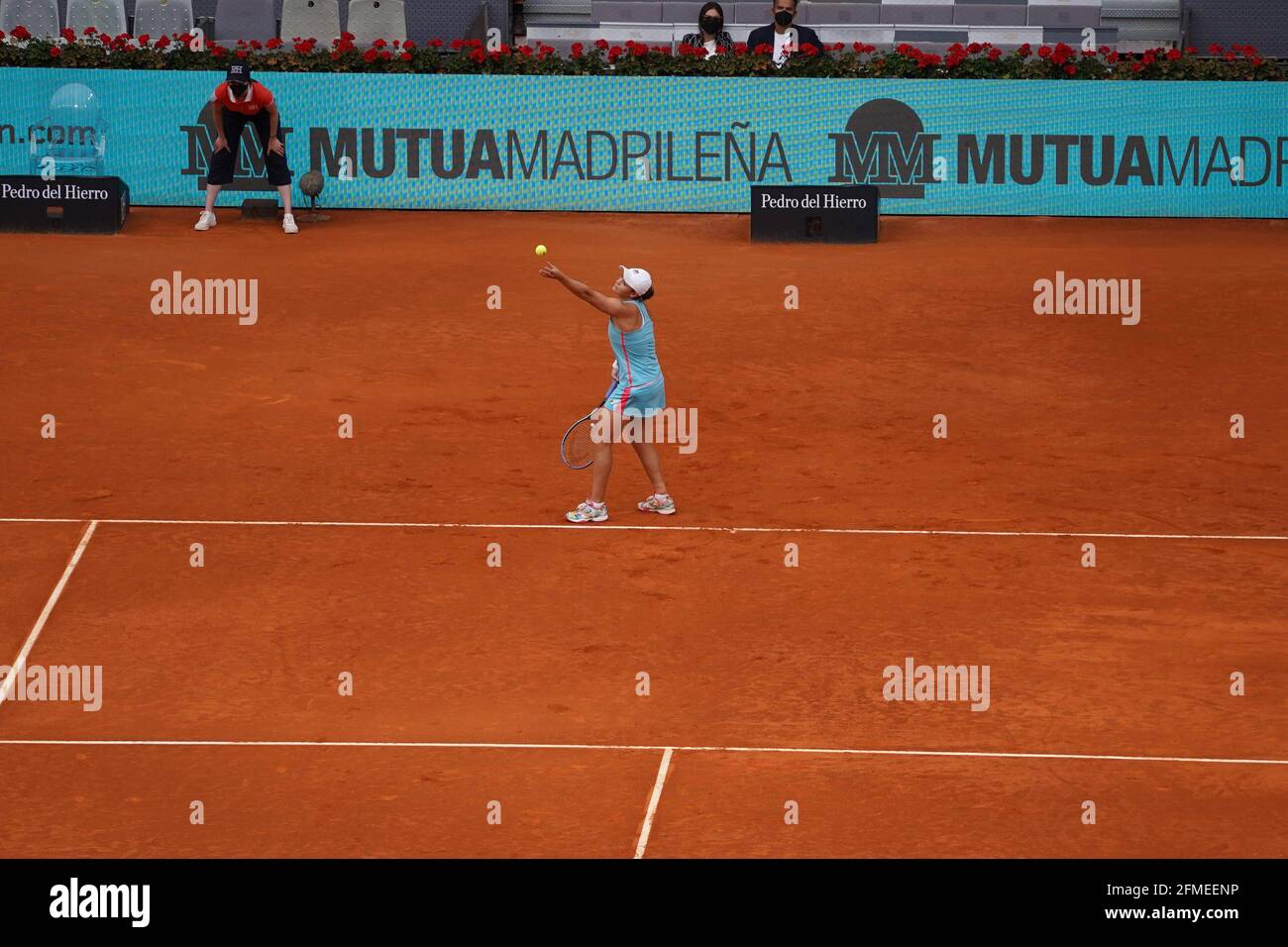 Madrid, Espagne. 08 mai 2021. Ashleigh Barty (AUS) VS Aryna Sabalenka (BLR) Durning WTA Match Master 1000 - Mutua Madrid Open 2021, Madrid le 8 mai 2021 Credit: CORDIN PRESS/Alay Live News Banque D'Images