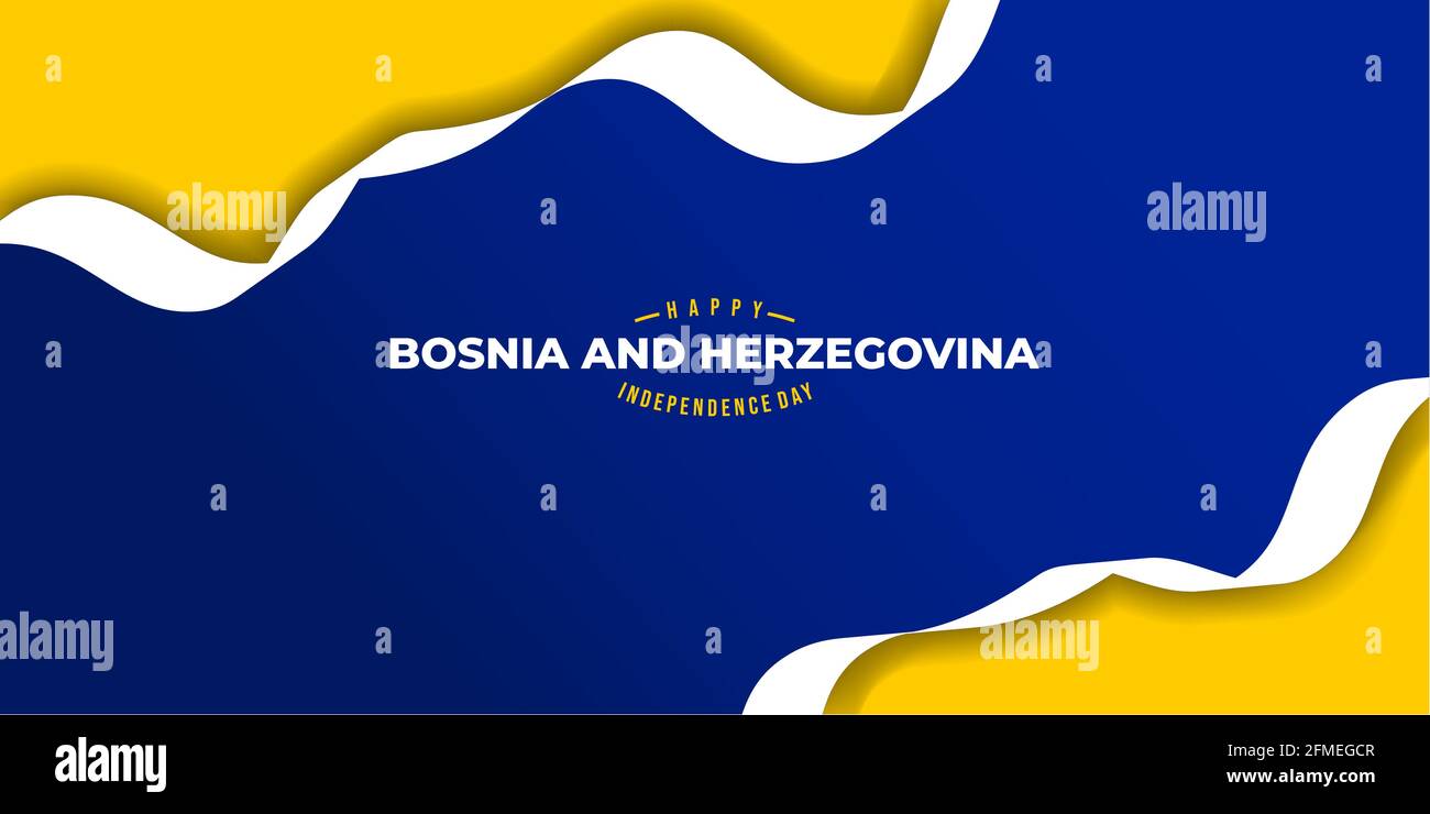 Illustration vectorielle d'arrière-plan abstrait bleu pour le motif de la journée de l'indépendance de la Bosnie-Herzégovine. Illustration de Vecteur