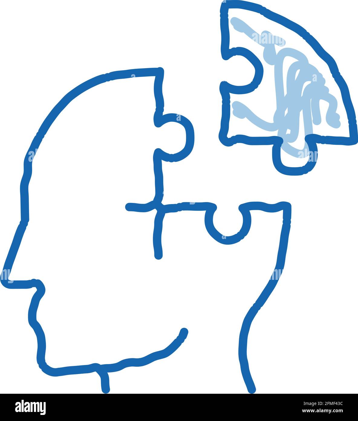 Puzzle détail Homme Silhouette casse-tête Doodle icône dessin à la main  illustration Image Vectorielle Stock - Alamy