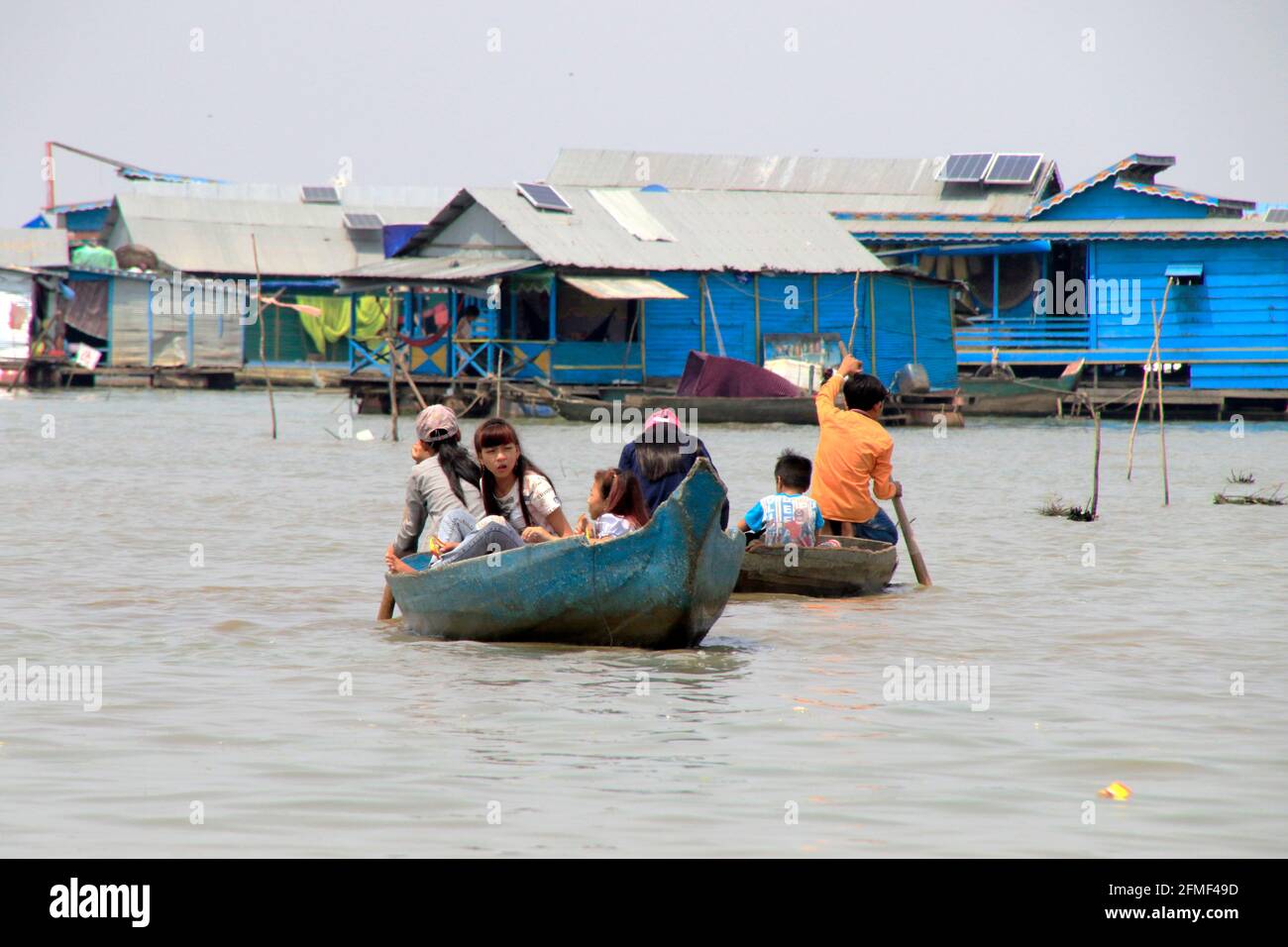 Style de vie sur le lac Tonle SAP province de Siem Reap Cambodge Banque D'Images