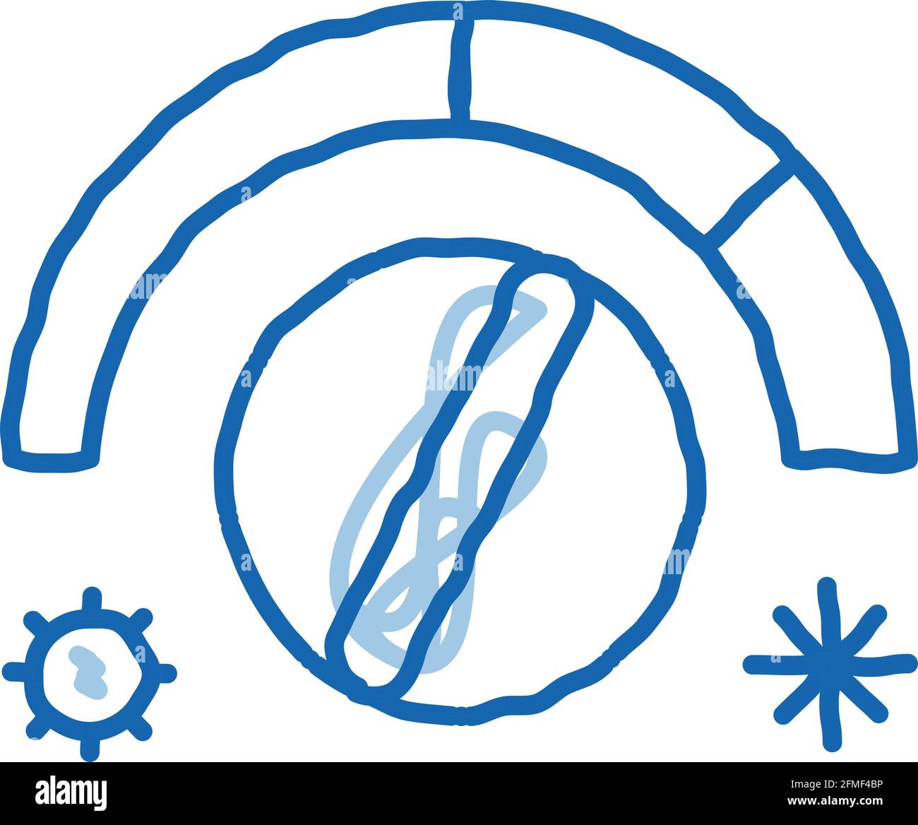 Termostat détail de chauffage et de refroidissement icône Doodle illustration dessinée à la main Illustration de Vecteur