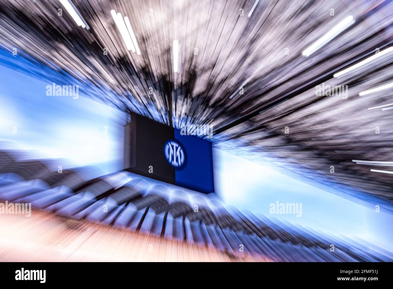 Mur à LED avec logo Inter lors du championnat italien série UN match de football entre le FC Internazionale et l'UC Sampdoria le 8 mai 2021 au stade Giuseppe Meazza à Milan, Italie - photo Morgese-Rossini / DPPI / LiveMedia Banque D'Images