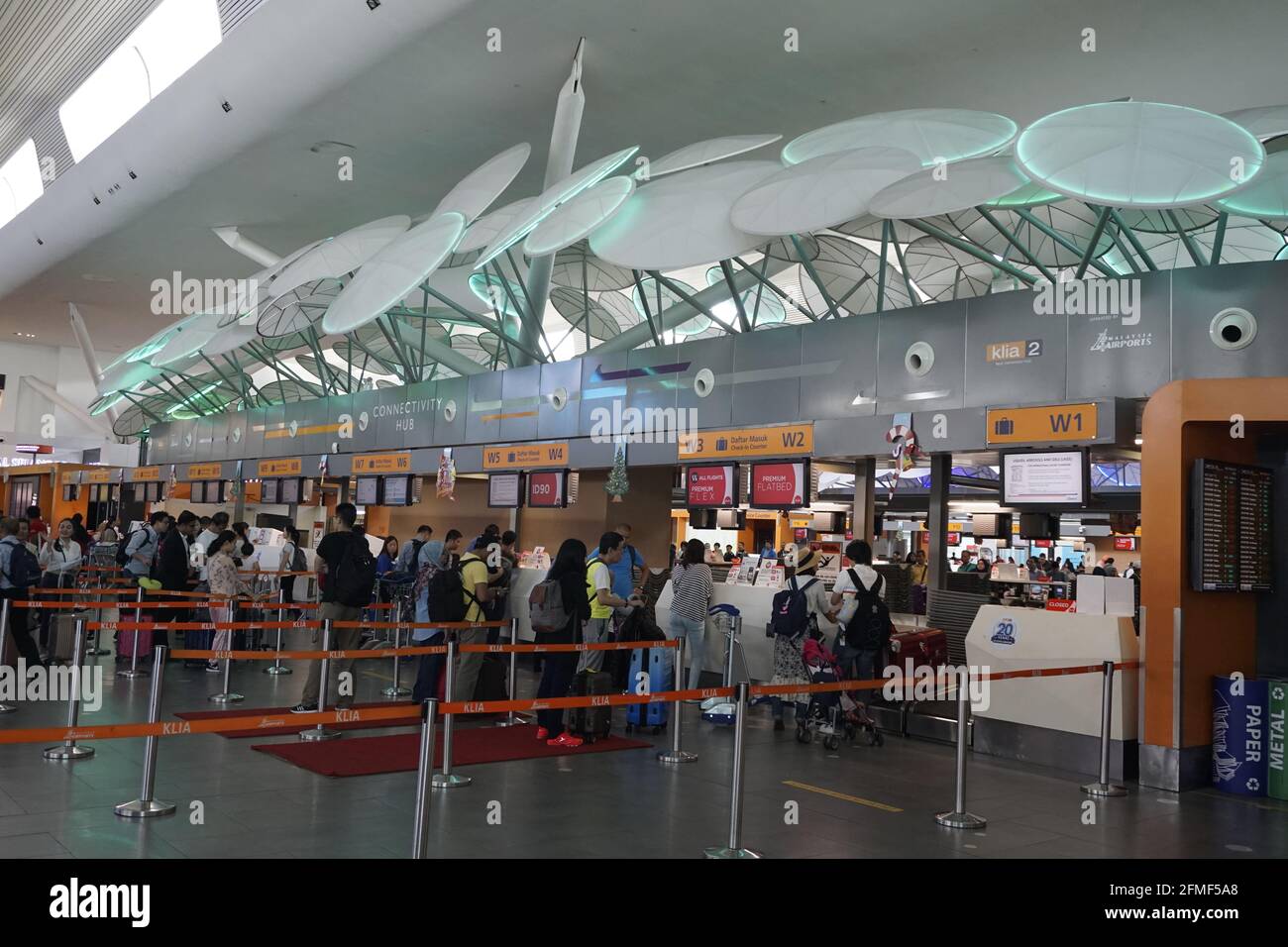 Comptoirs d'enregistrement , aéroport KLIA2, Malaisie Banque D'Images