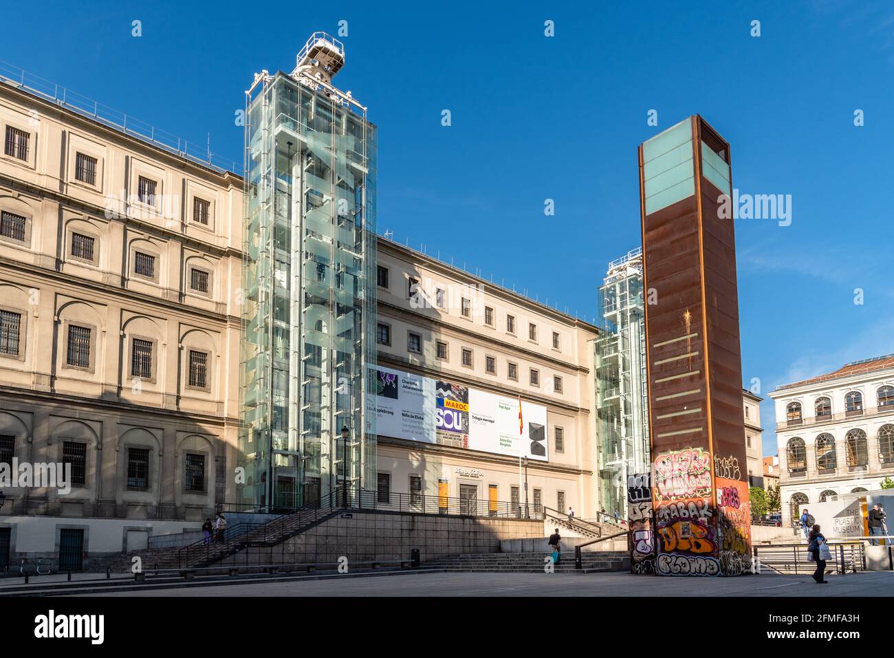 Madrid, Espagne - mai 8 2021 : Musée Reina Sofia dans le centre de Madrid. C'est l'un des musées les plus visités de Madrid avec l'une des plus belles collections Banque D'Images