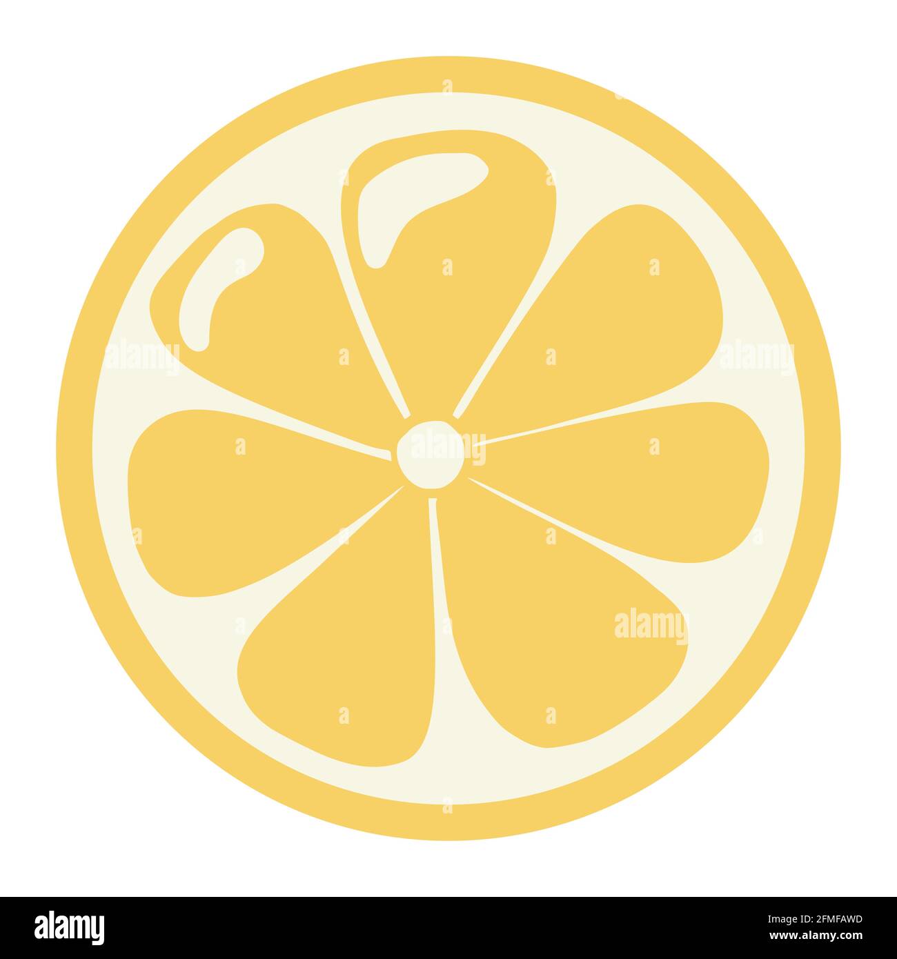 Illustration vectorielle biologique à moitié agrumes. Modèle de fruits juteux coloré pour logo, menu, Web, autocollants, imprimés Illustration de Vecteur