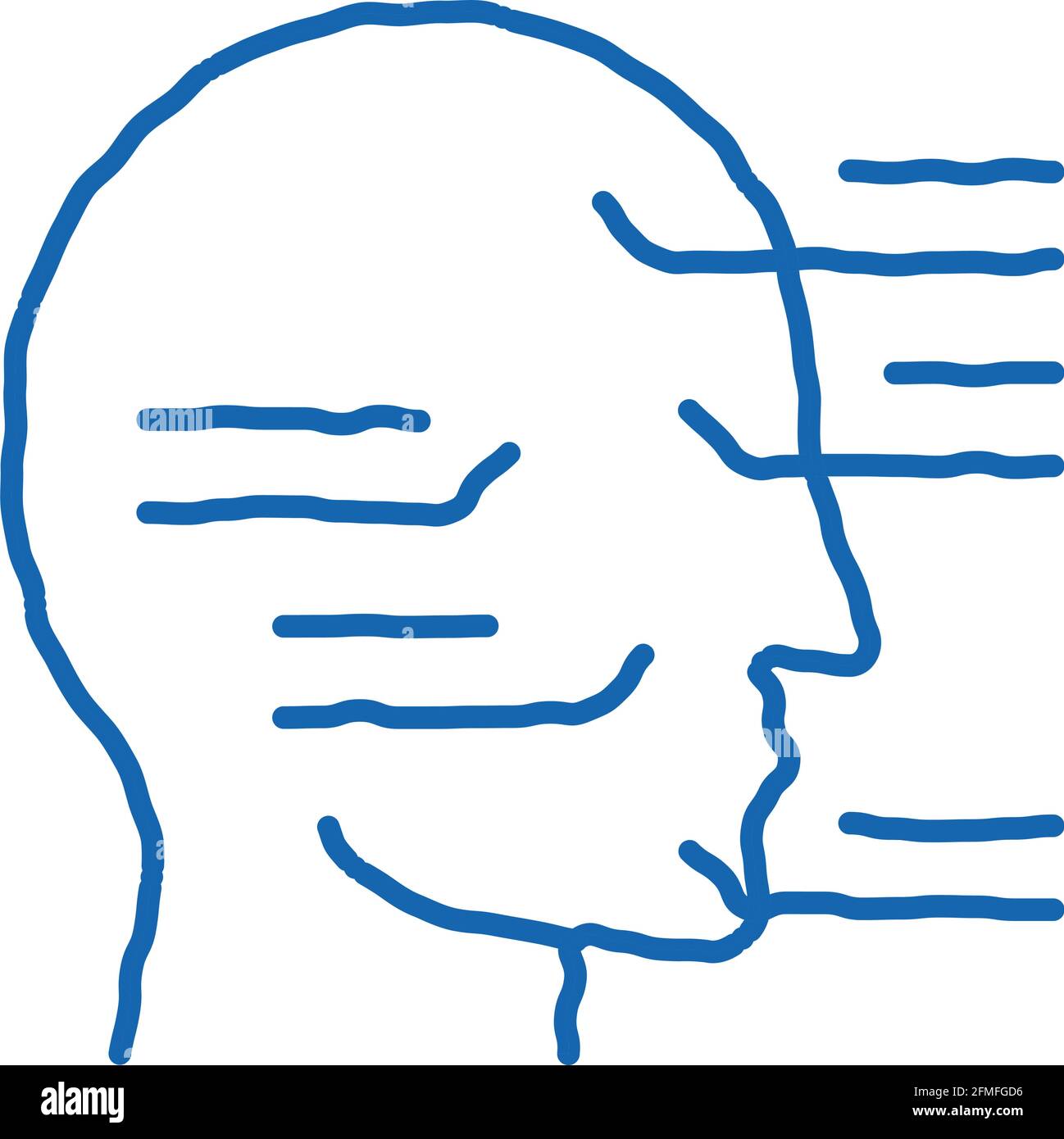Illustration des sites d'injection de face dessinés à la main Illustration de Vecteur