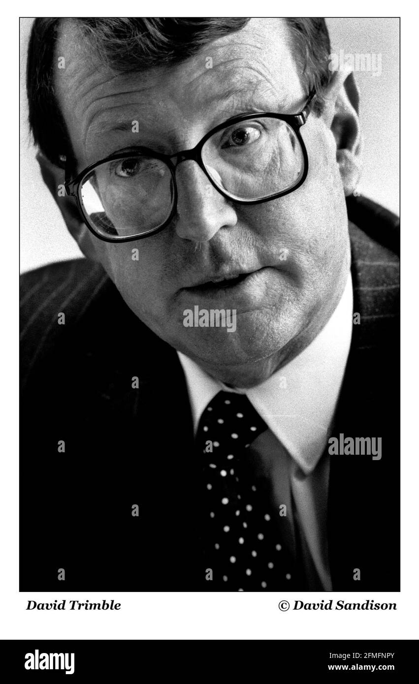David Trimble premier ministre d'Irlande du Nord et chef de Les unionistes d'Ulster Banque D'Images