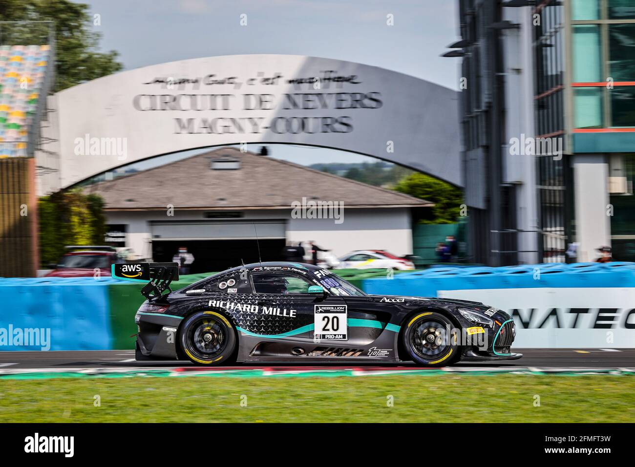 20 Pierburg Valentin (ger), Baumann Dominik (aut), SPS Automotive Performance, Mercedes-AMG GT3, action lors de la 2ème série du Fanatec GT World Challenge Europe 2021 Powered by AWS, du 6 au 9 mai 2021 sur le circuit de Nevers Magny-cours, Magny-cours, France - photo Paulo Maria / DPPI Banque D'Images