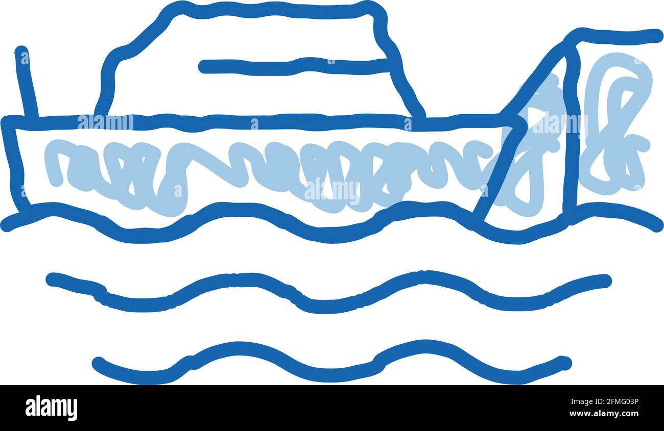 Illustration représentant un bateau de pêche à la main Illustration de Vecteur