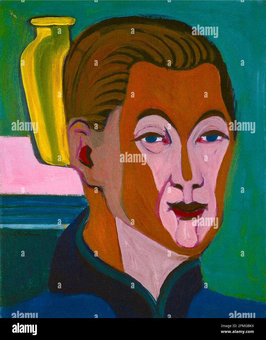 Ernst Ludwig Kirchner - Auto-portrait. Banque D'Images