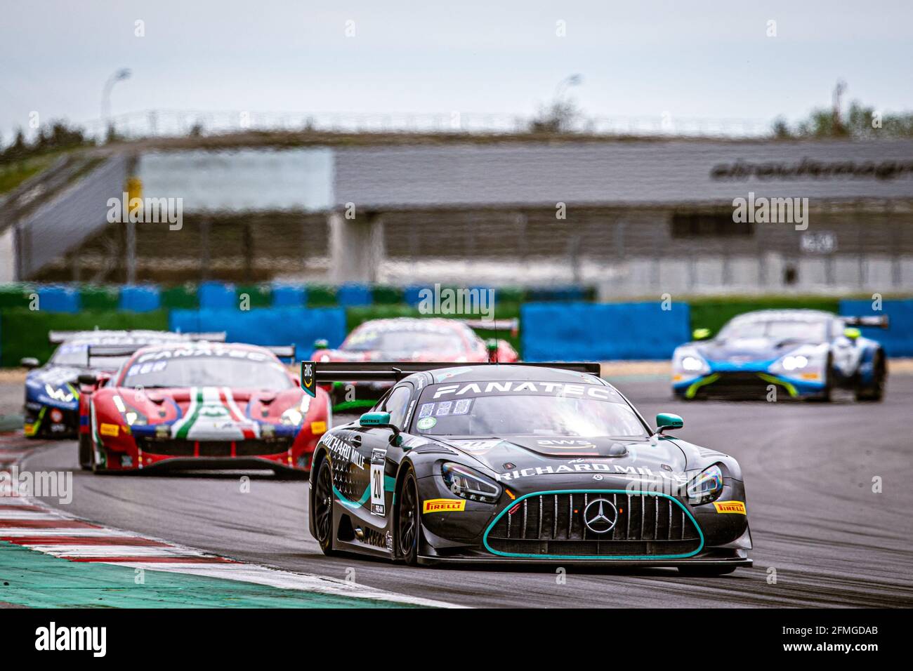 20 Pierburg Valentin (ger), Baumann Dominik (aut), SPS Automotive Performance, Mercedes-AMG GT3, action lors de la 2ème partie du Fanatec GT World Challenge Europe 2021 Powered by AWS, du 6 au 9 mai 2021 sur le circuit de Nevers Magny-cours, Magny-cours, France - photo Clément / DPPI / LiveLuck Media Banque D'Images